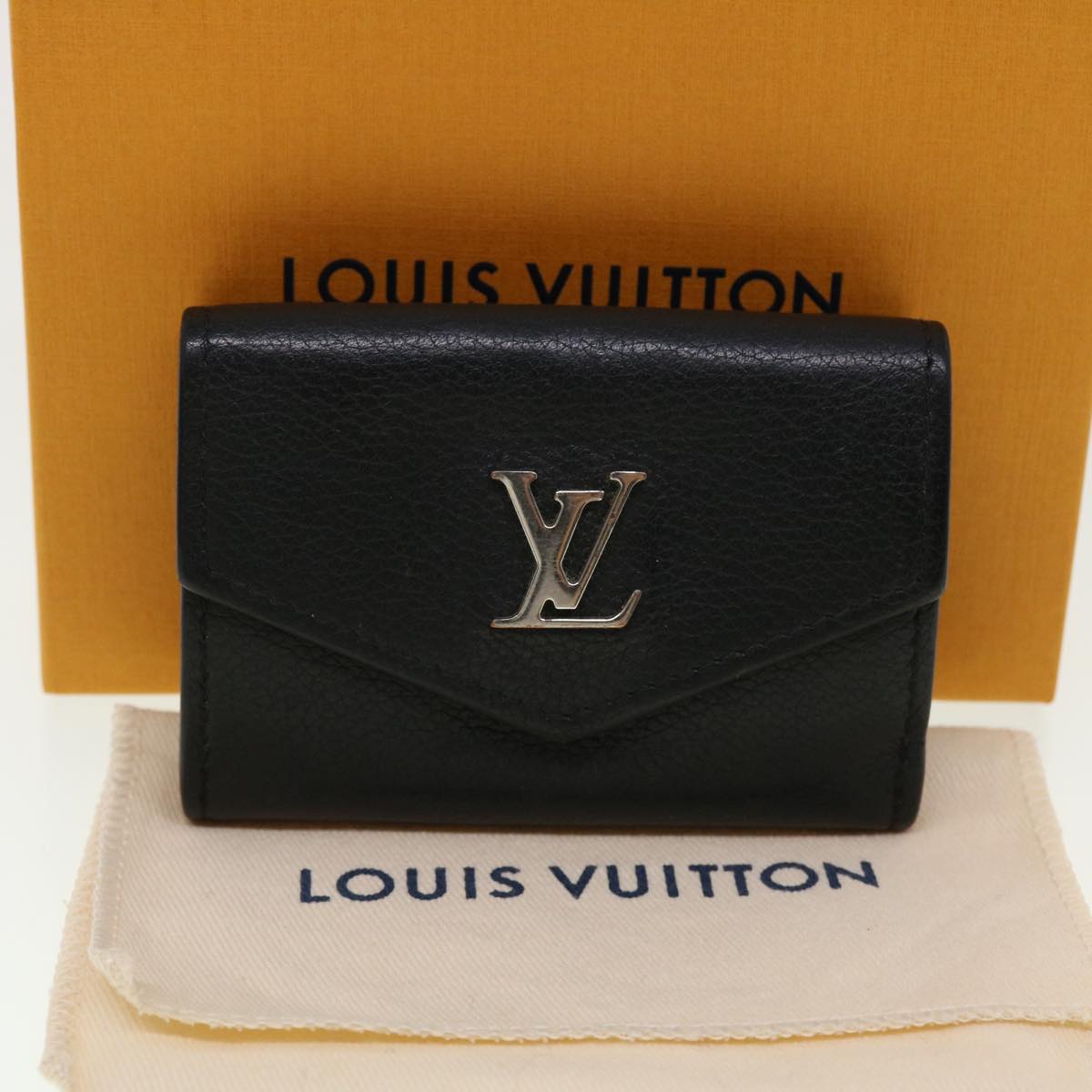 LOUIS VUITTON Portefeuille Rock Mini Wallet Taurillon Black M63921 LV 45068