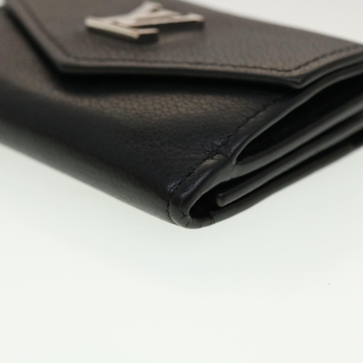 LOUIS VUITTON Portefeuille Rock Mini Wallet Taurillon Black M63921 LV 45068