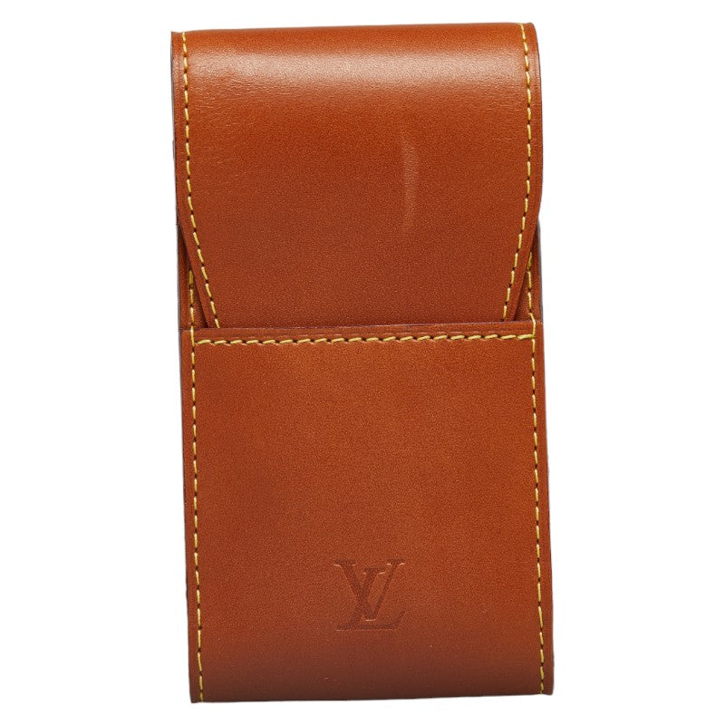 Louis Vuitton Nonemad Cigarette Case M85021 Camel Brown Leather Men Louis Vuitton