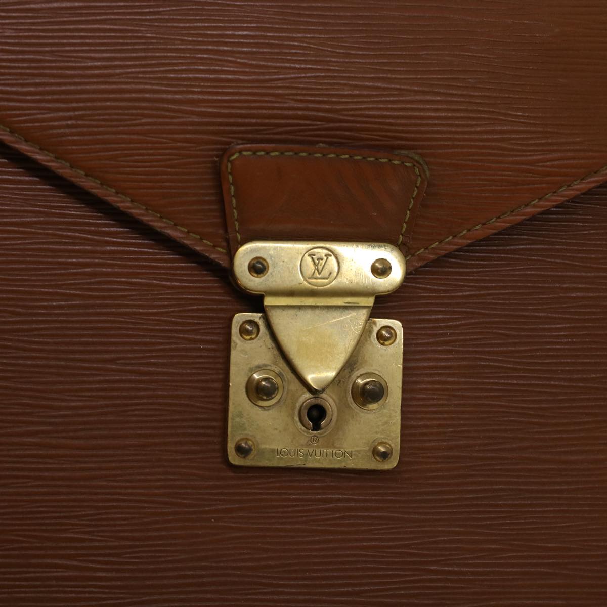 LOUIS VUITTON Epi Serviette Ambassador Business Bag Brown M54413 LV 45081