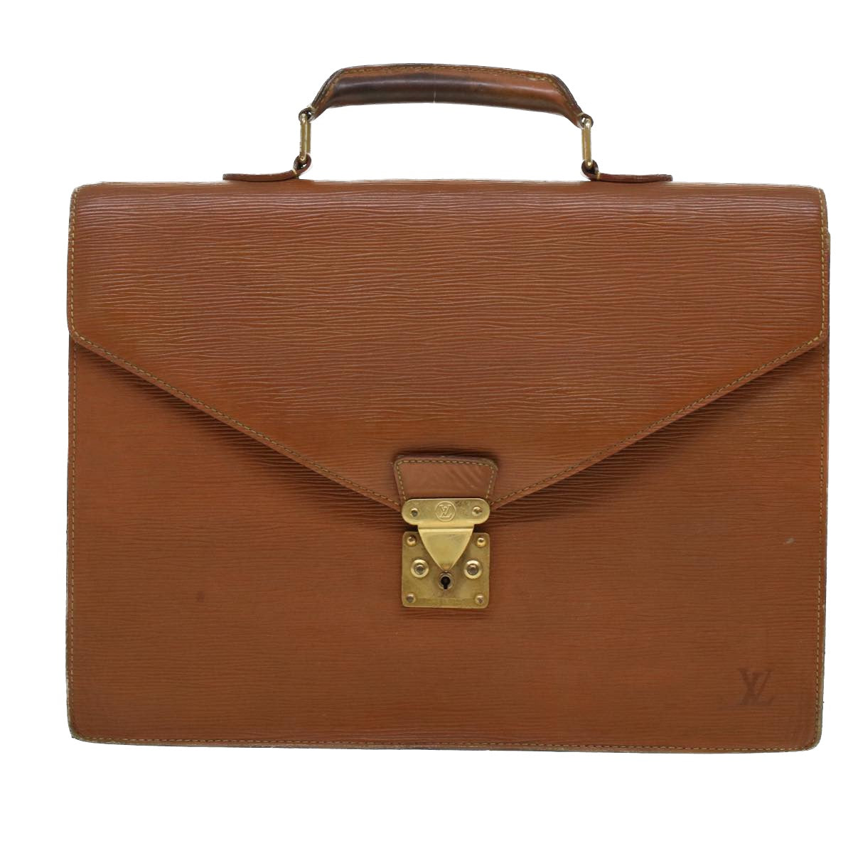 LOUIS VUITTON Epi Serviette Ambassador Business Bag Brown M54413 LV 45081