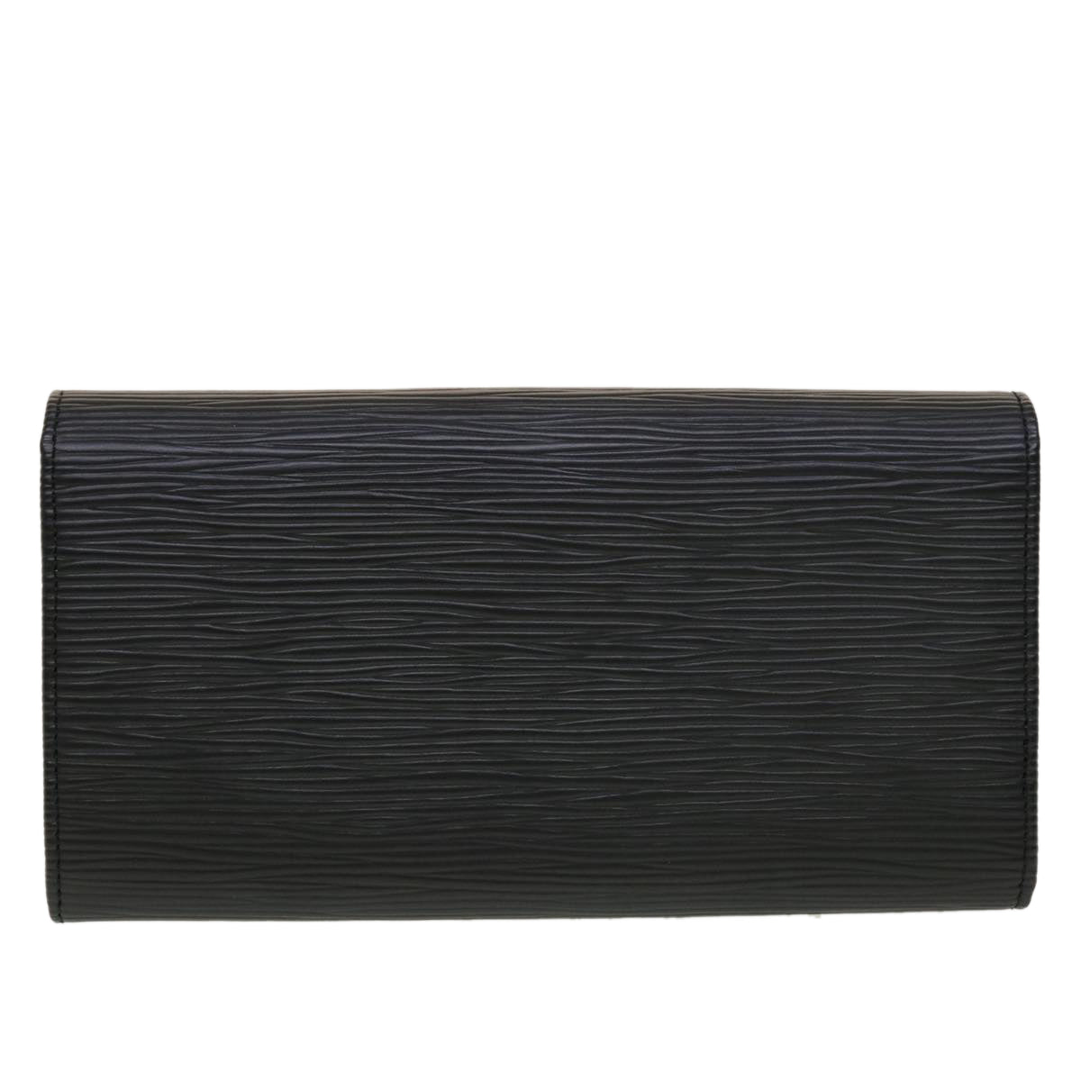 LOUIS VUITTON Epi Portefeuille Sarah Long Wallet Black M63742 LV 45082