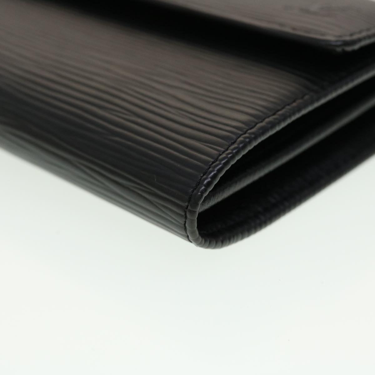 LOUIS VUITTON Epi Portefeuille Sarah Long Wallet Black M63742 LV 45082