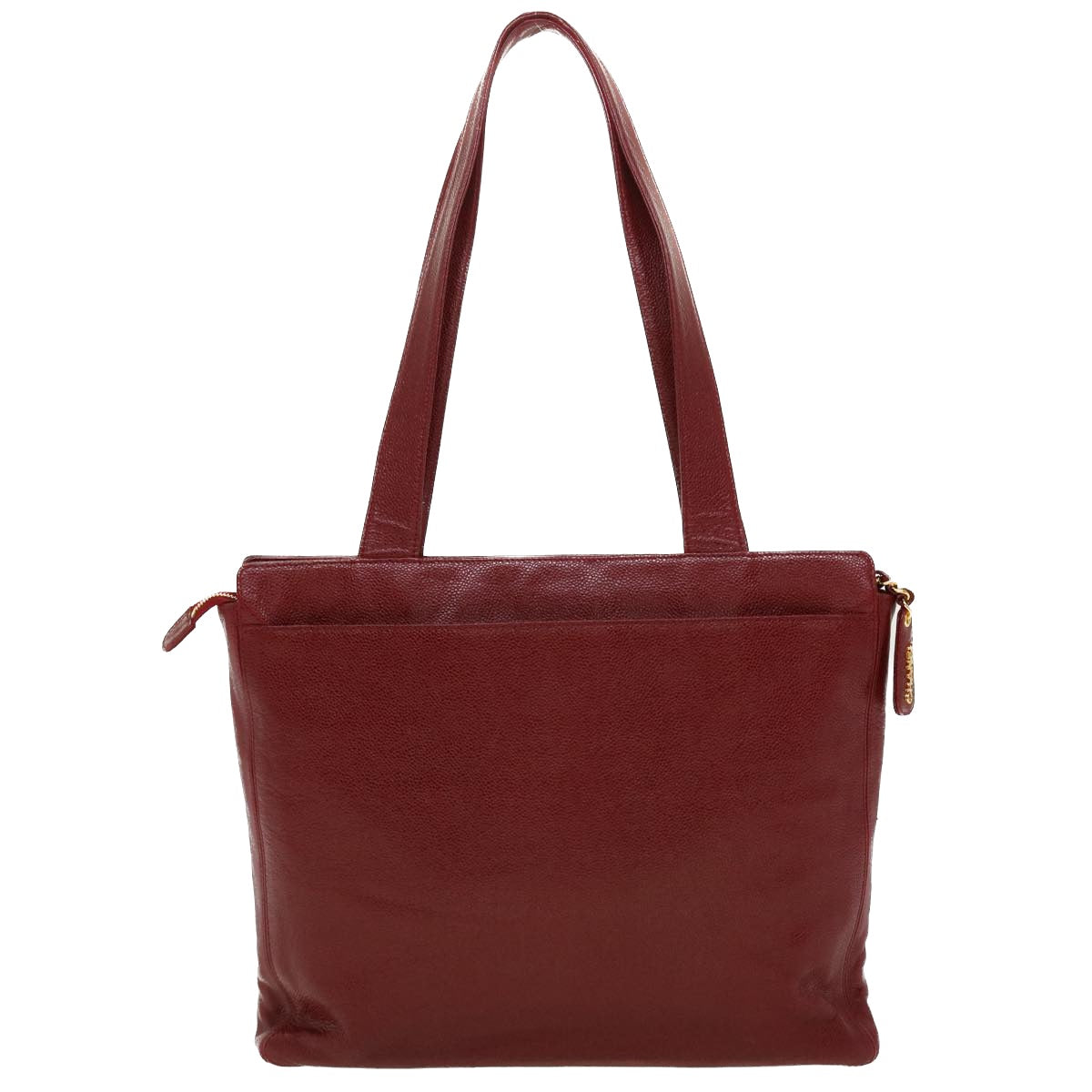 Luxury Chanel Shoulder Bag Caviar Skin Red CC  45089