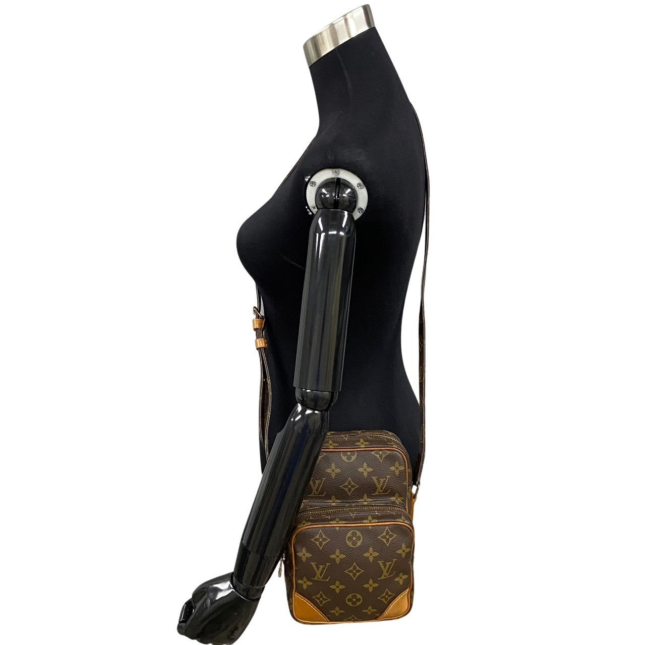LOUIS VUITTON Shoulder Bag leather Brown Monogram Amazone