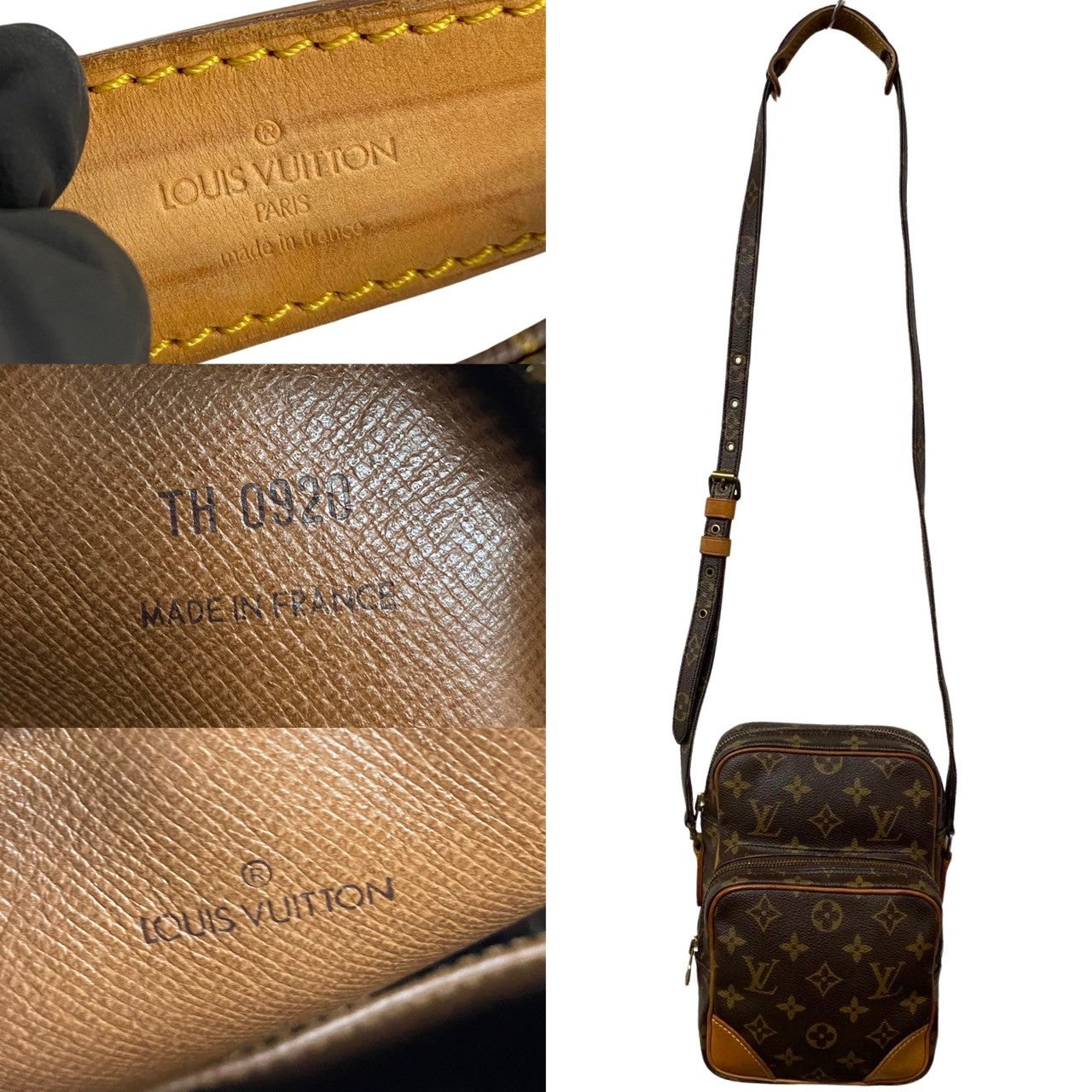 LOUIS VUITTON Shoulder Bag leather Brown Monogram Amazone