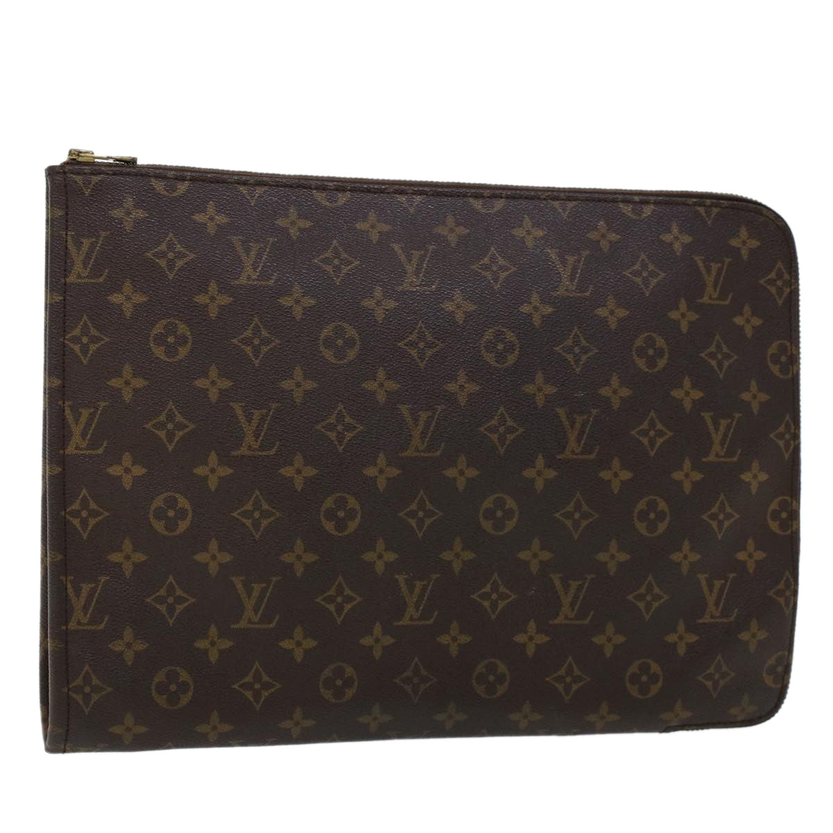 LOUIS VUITTON Monogram Poche Document Briefcase M53400 LV 45107