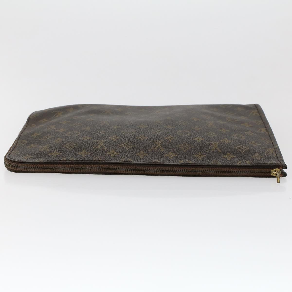 LOUIS VUITTON Monogram Poche Document Briefcase M53400 LV 45107