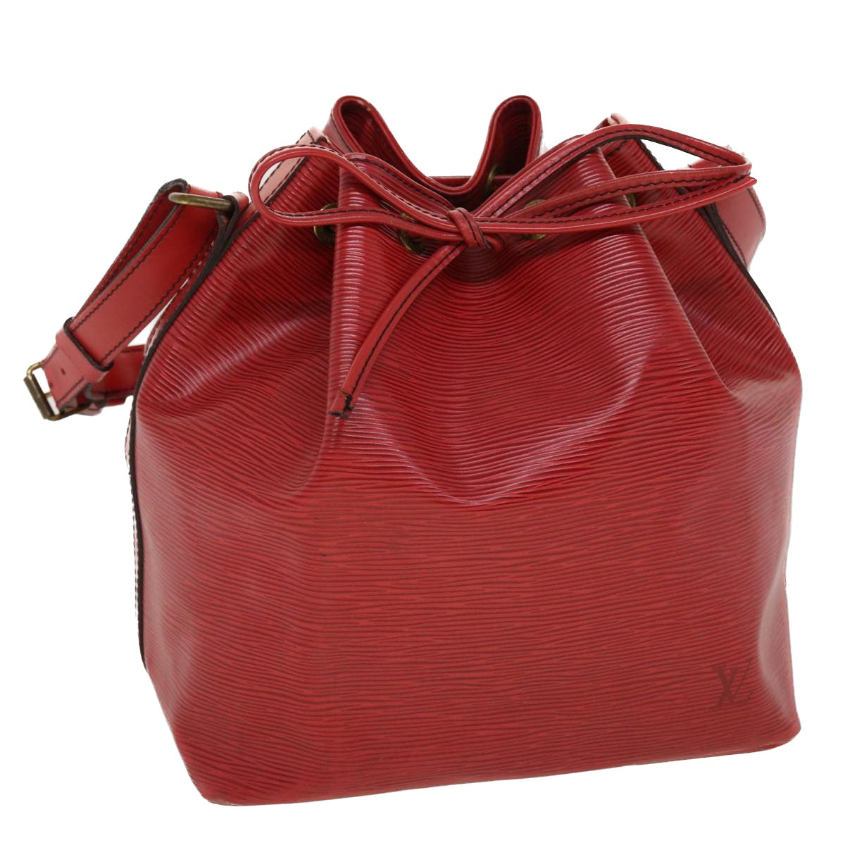 LOUIS VUITTON Epi Petit Noe Shoulder Bag Red M44107 LV 45112