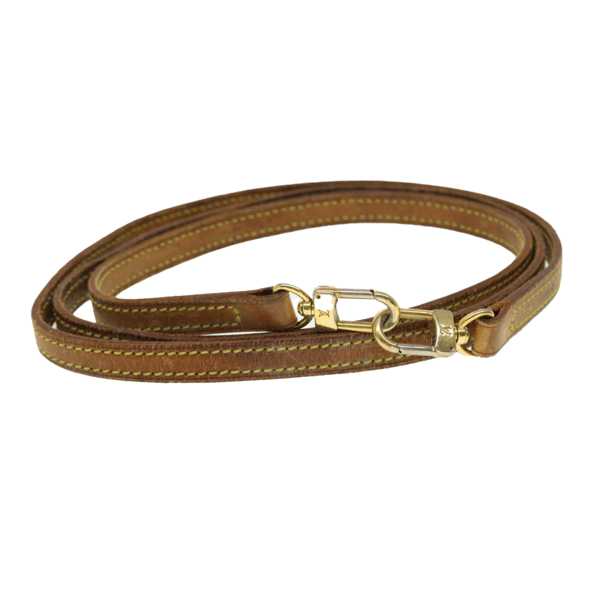 LOUIS VUITTON Shoulder Strap Leather 48"" Beige LV 45115