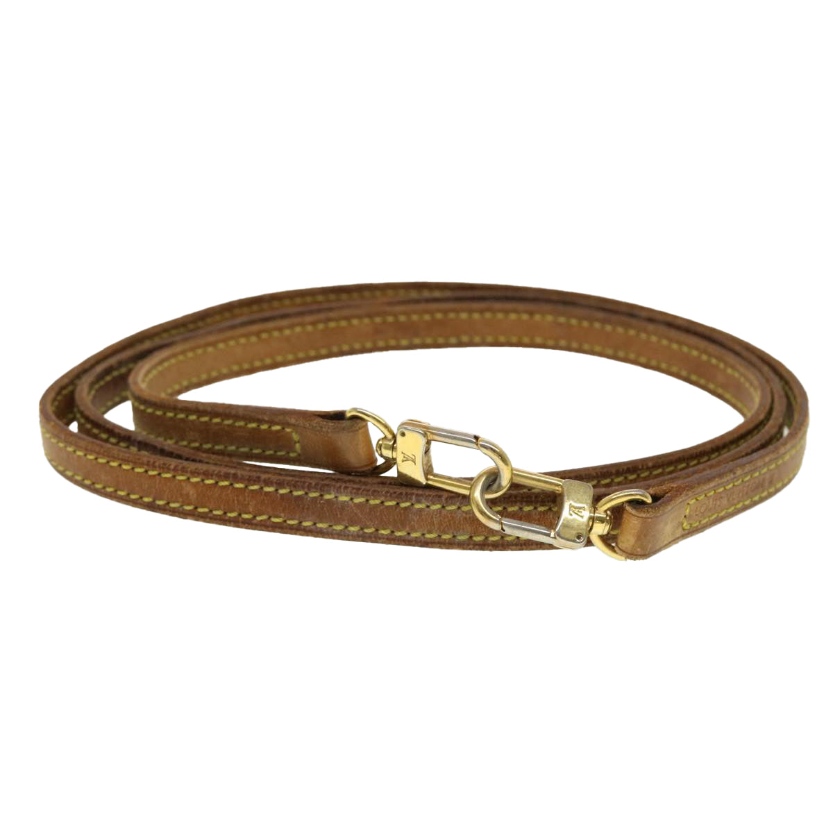 LOUIS VUITTON Shoulder Strap Leather 48"" Beige LV 45115