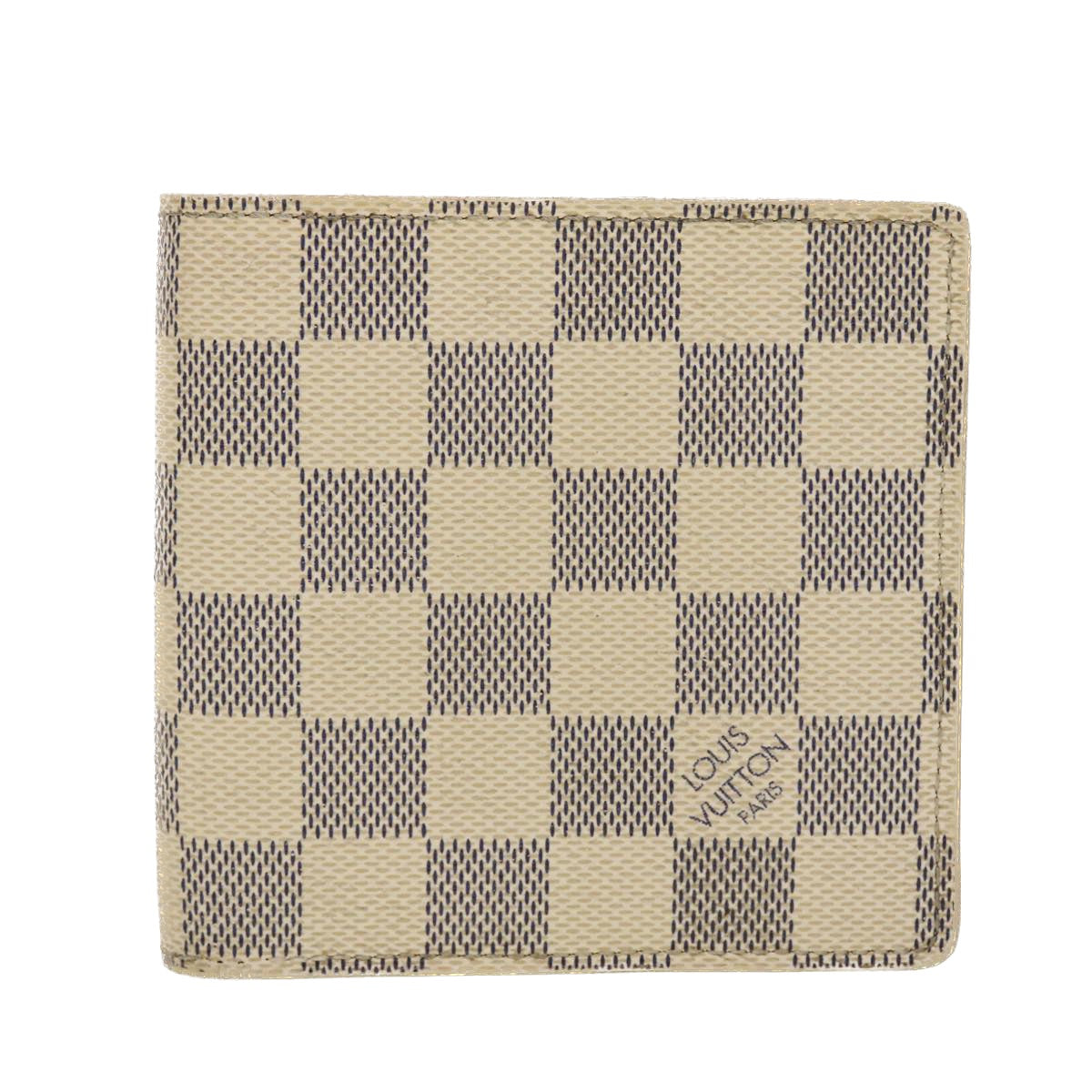 LOUIS VUITTON Damier Azur Porte Feuille Marco Bifold Wallet N60018 45136