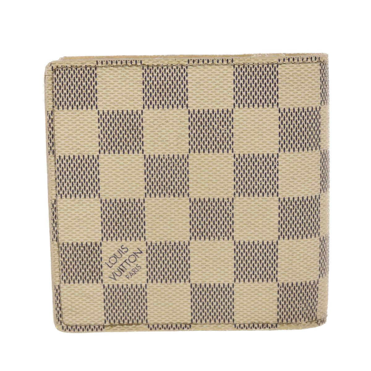 LOUIS VUITTON Damier Azur Porte Feuille Marco Bifold Wallet N60018 45136