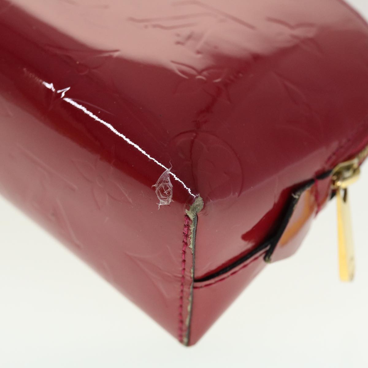 LOUIS VUITTON Vernis Pochette Cosmetic Pouch Rose Andian M90009 LV 45142