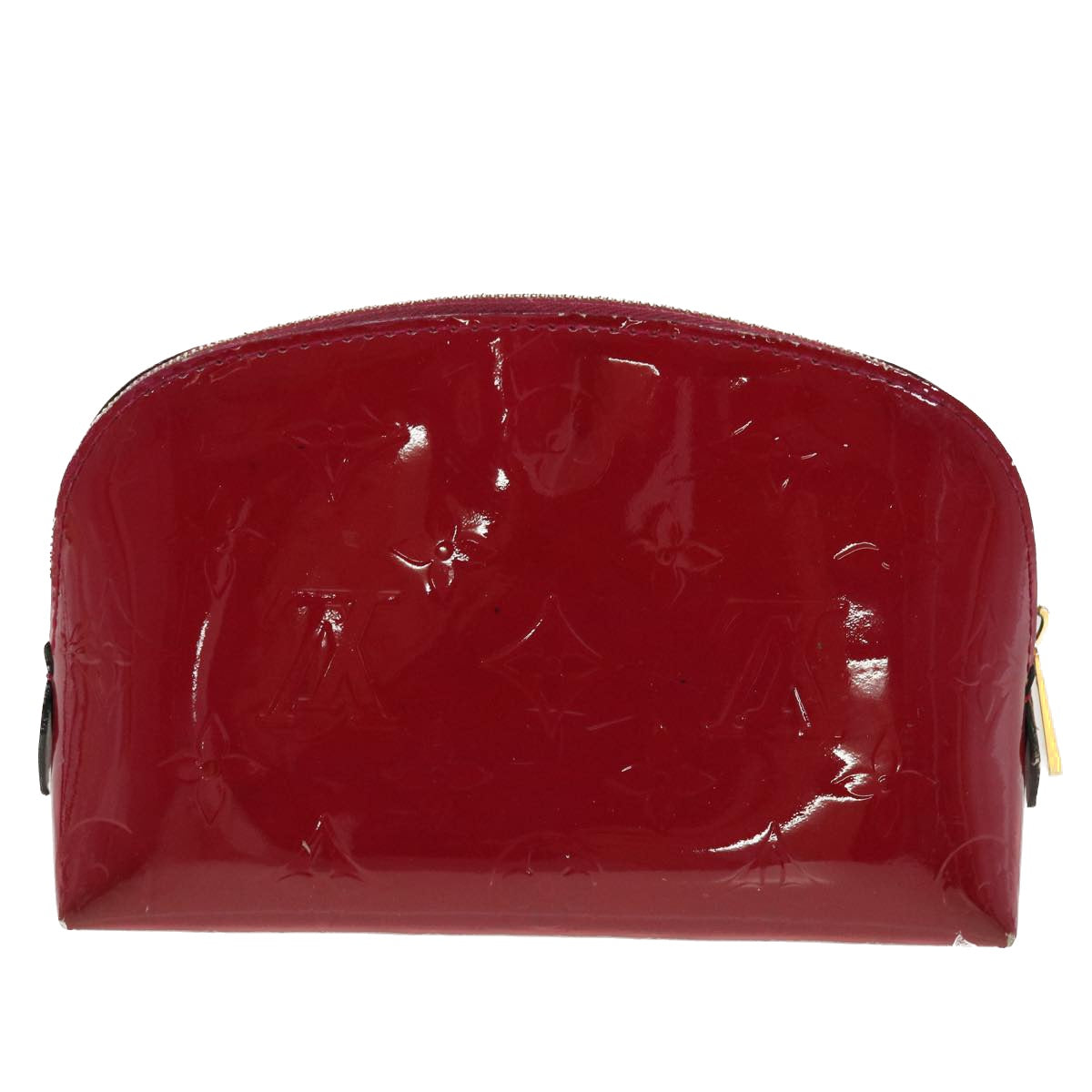LOUIS VUITTON Vernis Pochette Cosmetic Pouch Rose Andian M90009 LV 45142