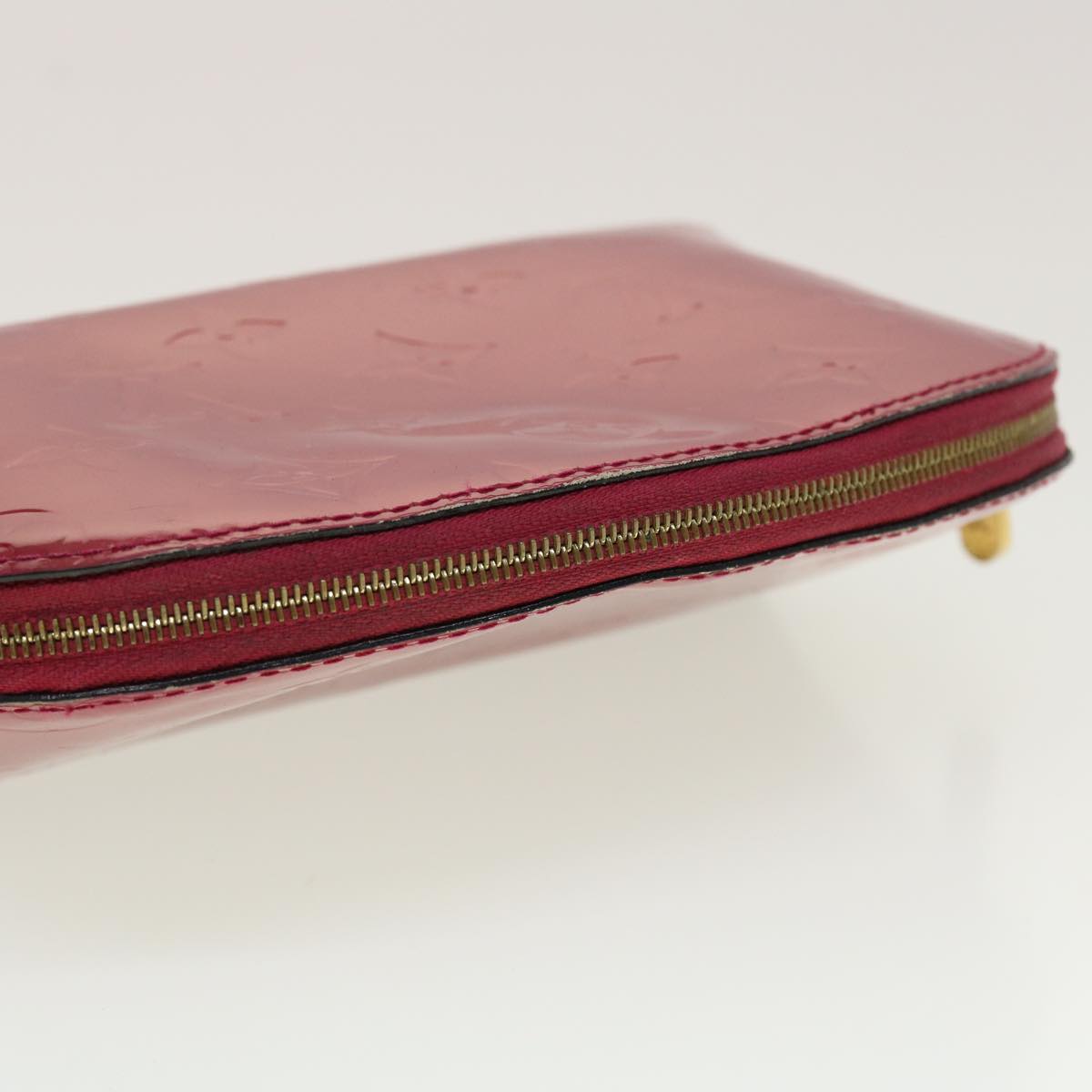 LOUIS VUITTON Vernis Pochette Cosmetic Pouch Rose Andian M90009 LV 45142
