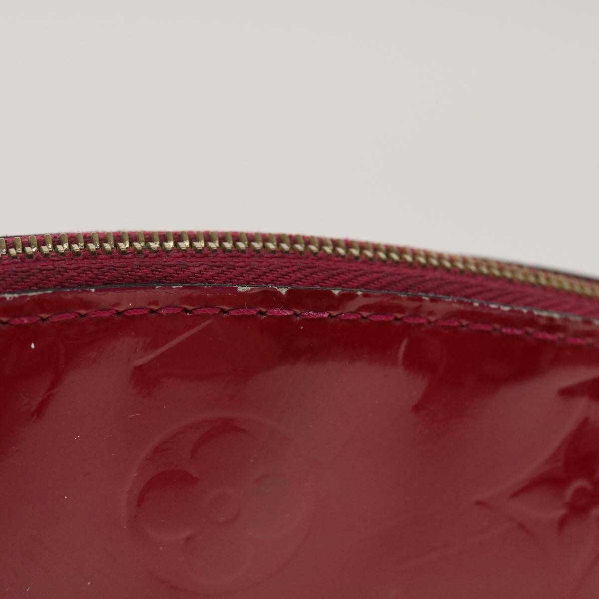 LOUIS VUITTON Vernis Pochette Cosmetic Pouch Rose Andian M90009 LV 45142
