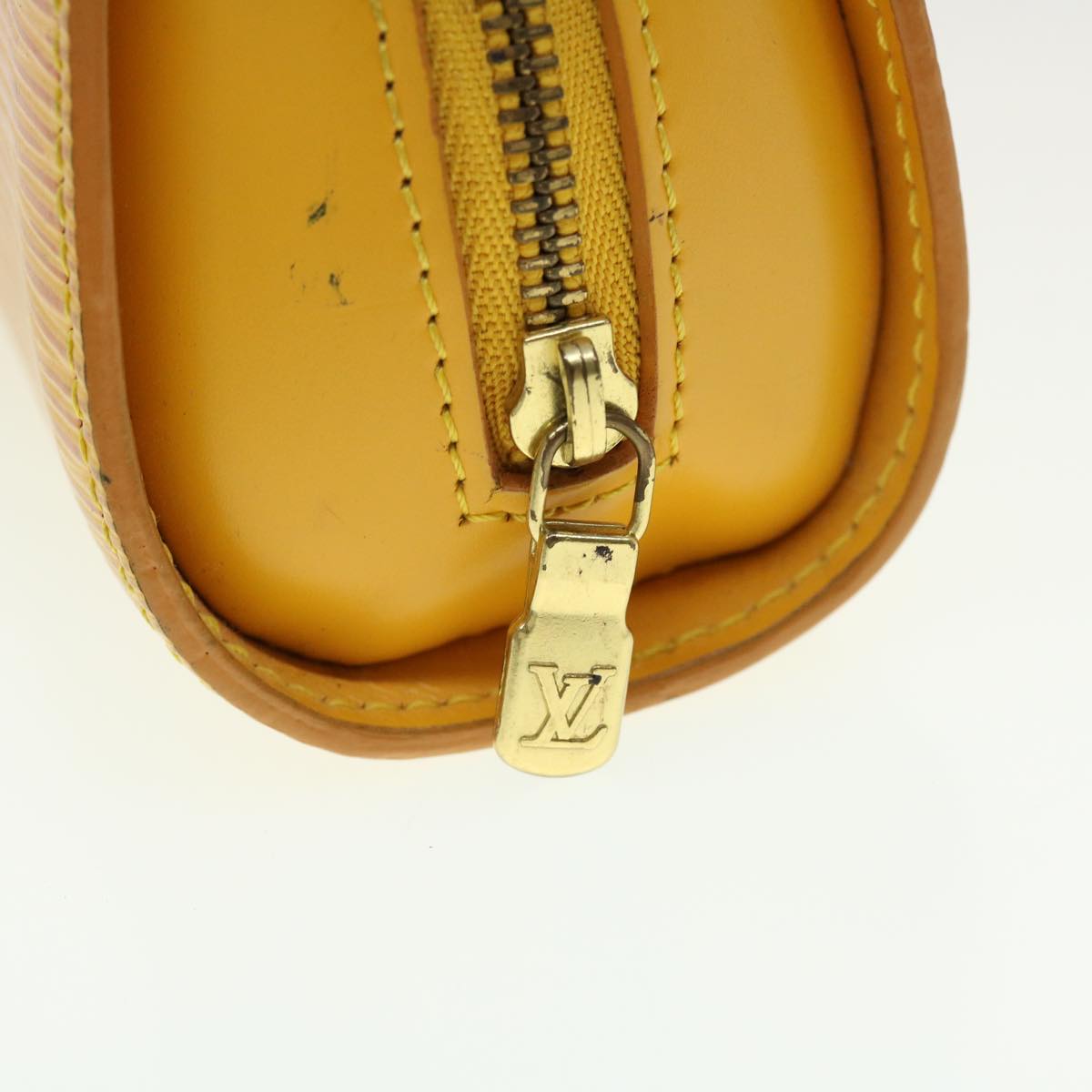 LOUIS VUITTON Epi Dauphine PM Pouch Yellow M48449 LV 45144