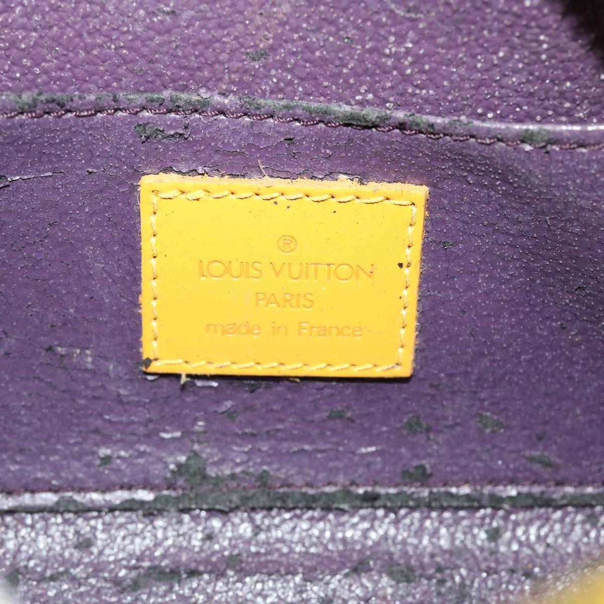LOUIS VUITTON Epi Dauphine PM Pouch Yellow M48449 LV 45144