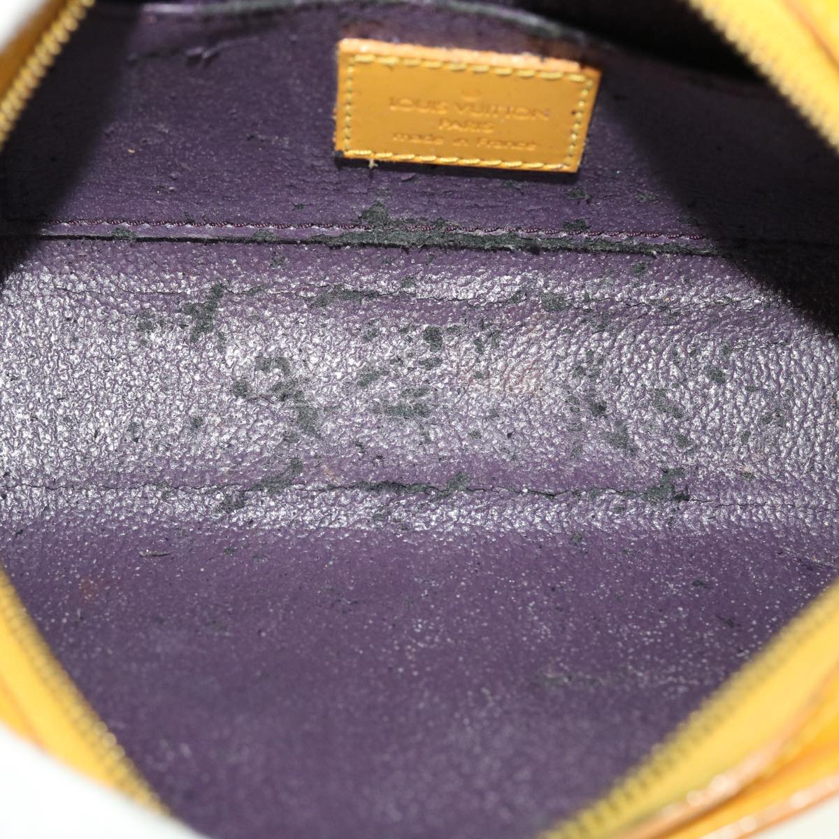 LOUIS VUITTON Epi Dauphine PM Pouch Yellow M48449 LV 45144