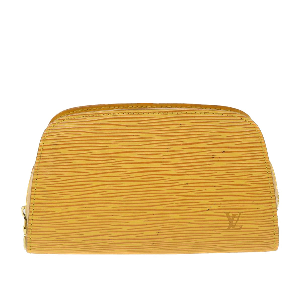 LOUIS VUITTON Epi Dauphine PM Pouch Yellow M48449 LV 45144
