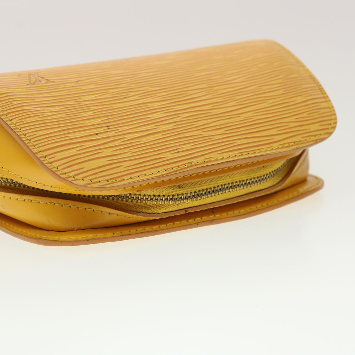 LOUIS VUITTON Epi Dauphine PM Pouch Yellow M48449 LV 45144