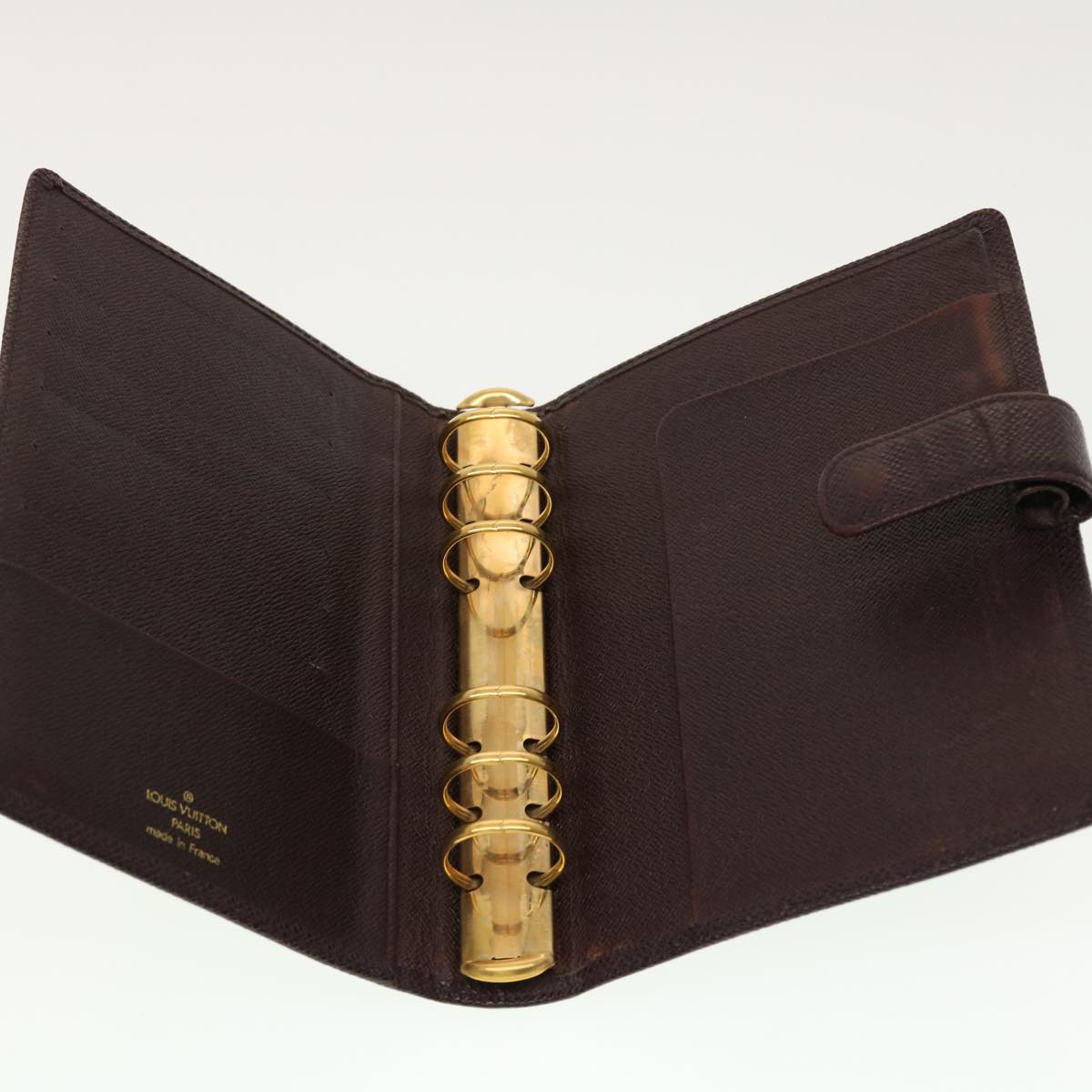 LOUIS VUITTON Taiga Leather Agenda MM Day Planner Cover Acajou R20416 45149