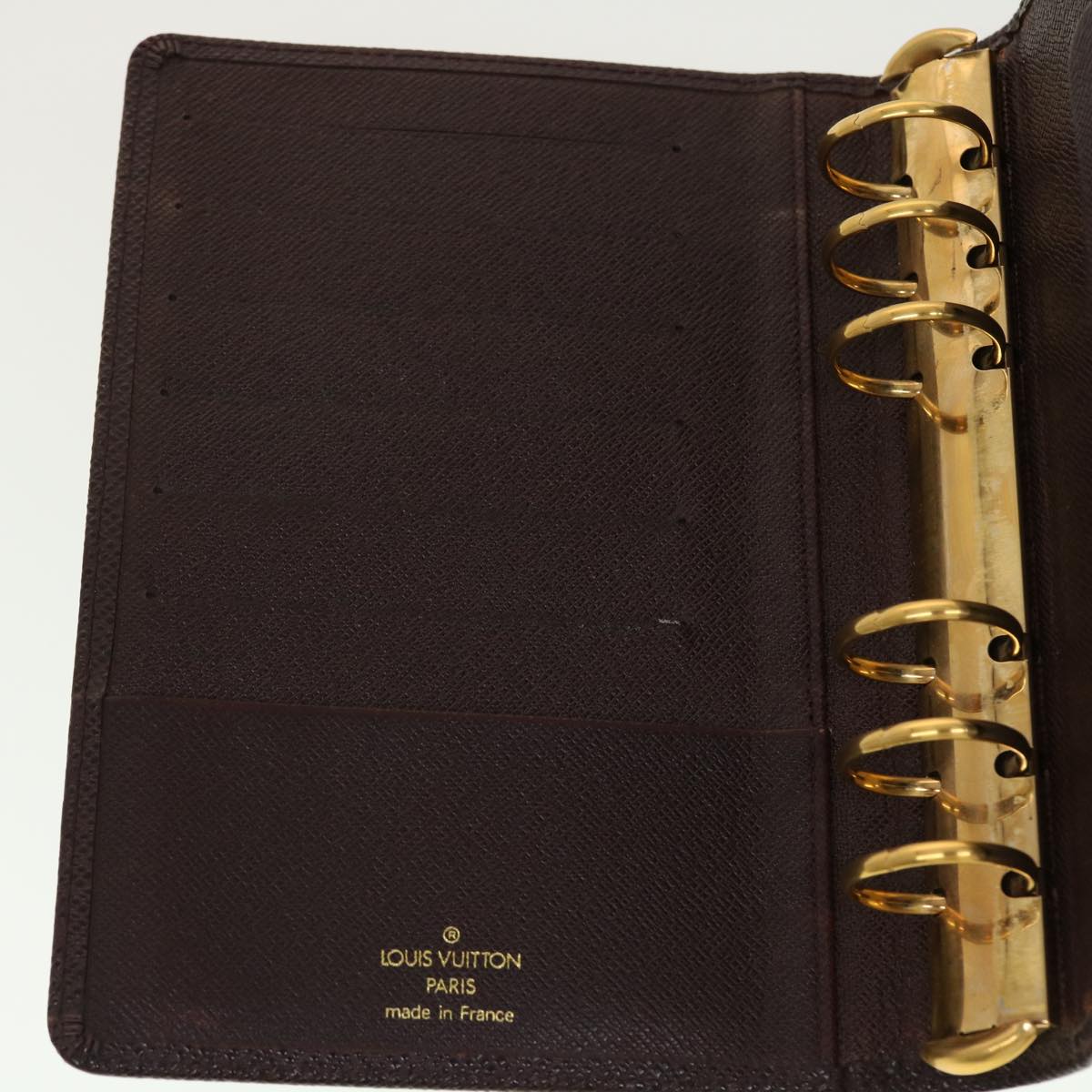 LOUIS VUITTON Taiga Leather Agenda MM Day Planner Cover Acajou R20416 45149