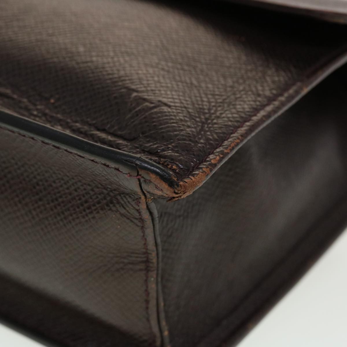 LOUIS VUITTON Taiga Leather Selenga Clutch Bag Acajou M30786 LV 45150