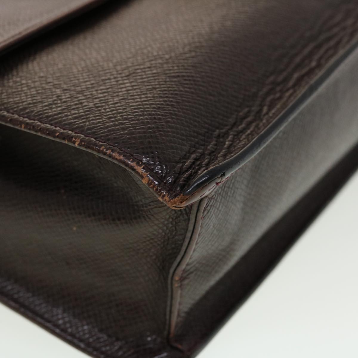 LOUIS VUITTON Taiga Leather Selenga Clutch Bag Acajou M30786 LV 45150