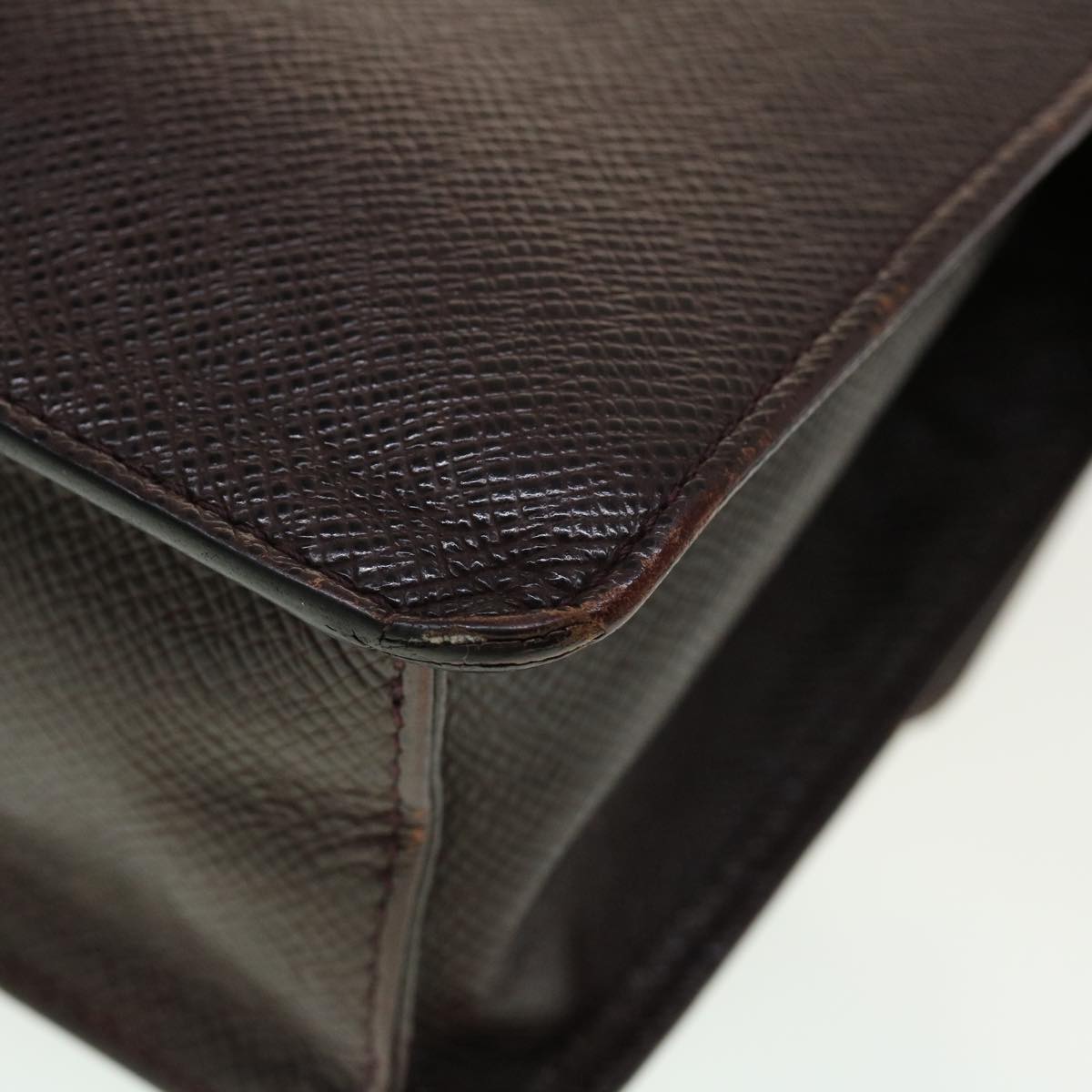LOUIS VUITTON Taiga Leather Selenga Clutch Bag Acajou M30786 LV 45150