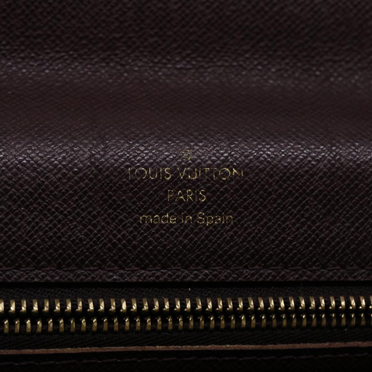 LOUIS VUITTON Taiga Leather Selenga Clutch Bag Acajou M30786 LV 45150