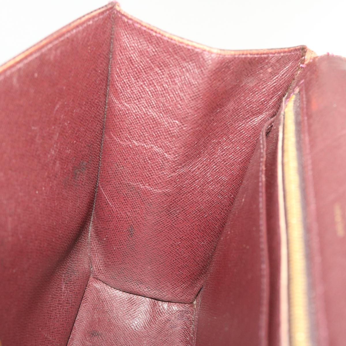 LOUIS VUITTON Taiga Leather Selenga Clutch Bag Acajou M30786 LV 45150