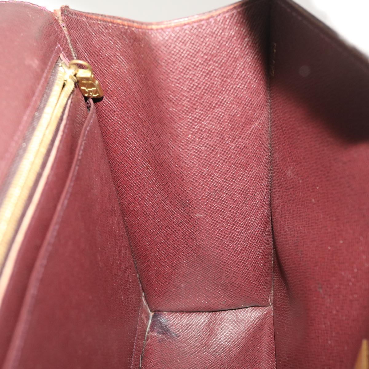 LOUIS VUITTON Taiga Leather Selenga Clutch Bag Acajou M30786 LV 45150