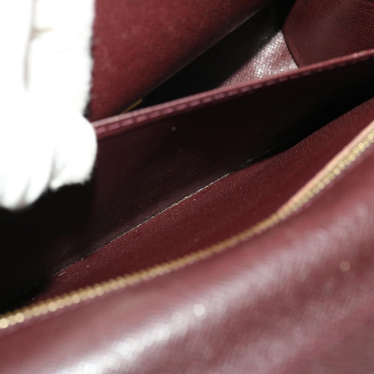 LOUIS VUITTON Taiga Leather Selenga Clutch Bag Acajou M30786 LV 45150
