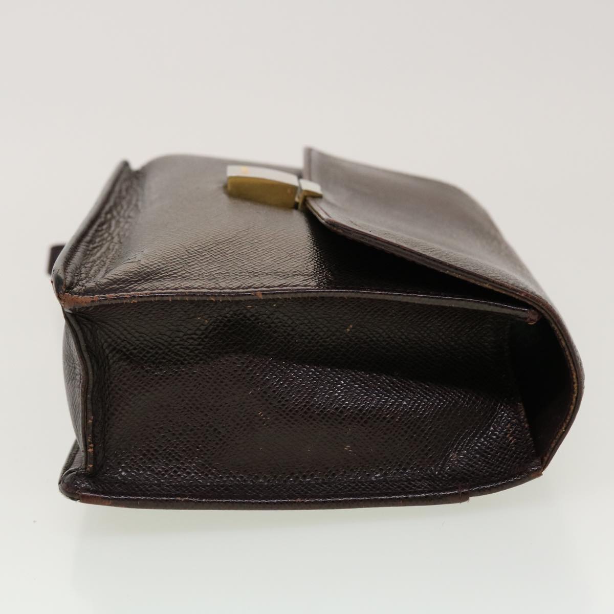 LOUIS VUITTON Taiga Leather Selenga Clutch Bag Acajou M30786 LV 45150