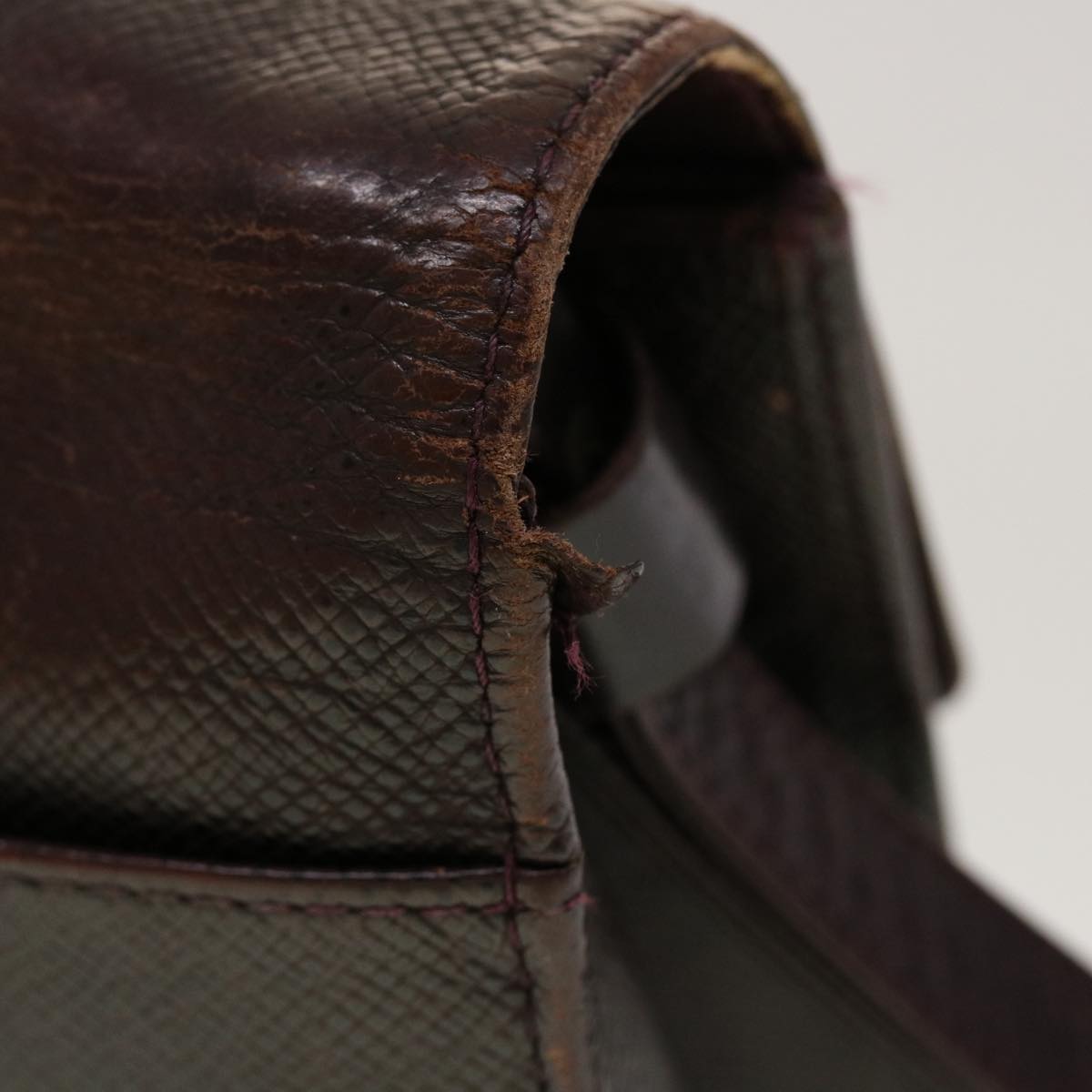 LOUIS VUITTON Taiga Leather Selenga Clutch Bag Acajou M30786 LV 45150