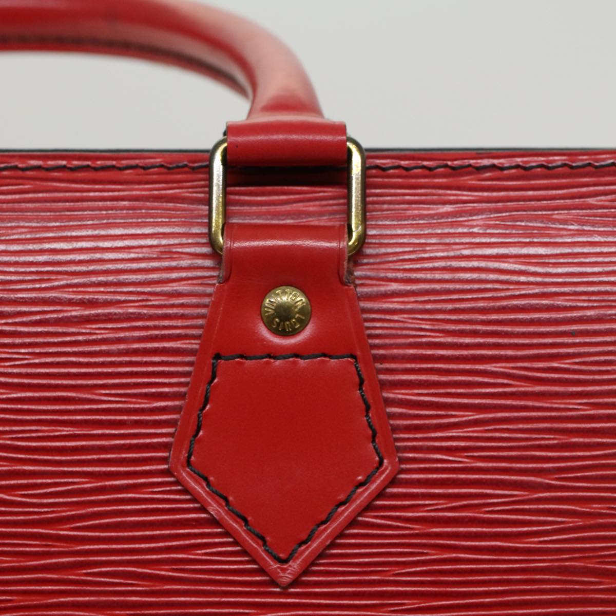 LOUIS VUITTON Epi Sac Plat Hand Bag Red M5274E LV 45152