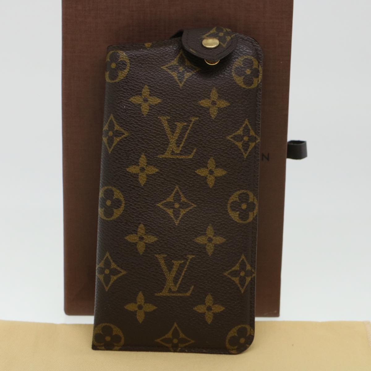 LOUIS VUITTON Monogram Etui Lunette MM Glasses Case M66544 LV 45156