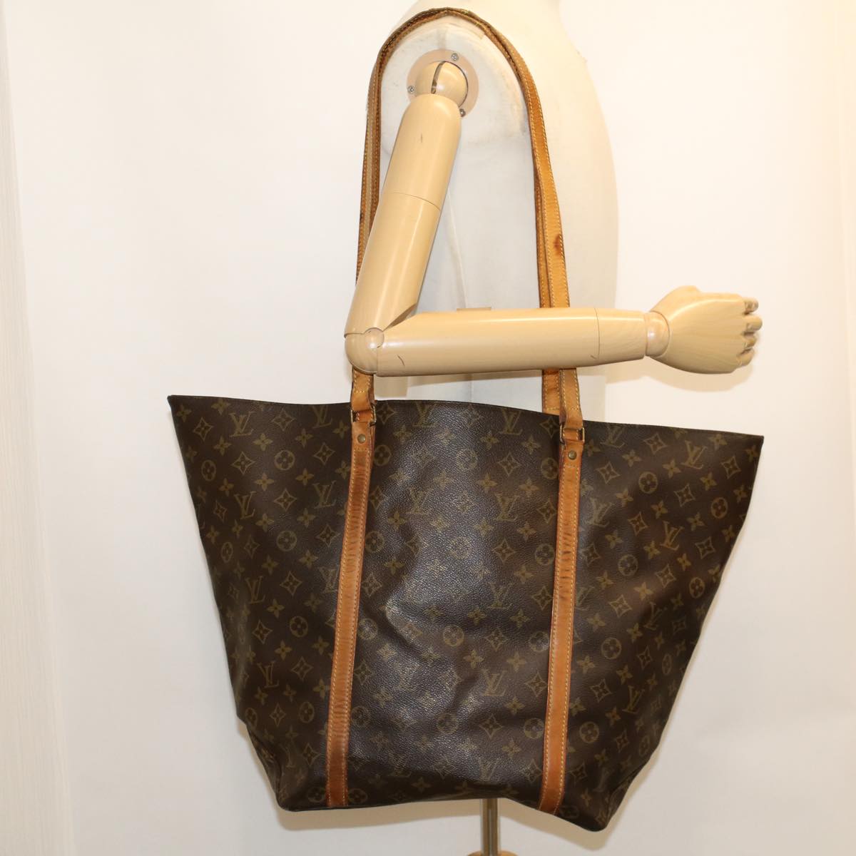 LOUIS VUITTON Monogram Sac Shopping GM Tote Bag M51110 LV 45162