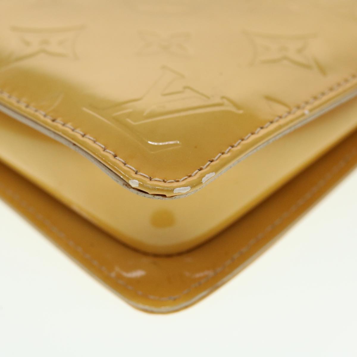 LOUIS VUITTON Monogram Vernis Lexington Accessory Pouch Beige M91010 45180