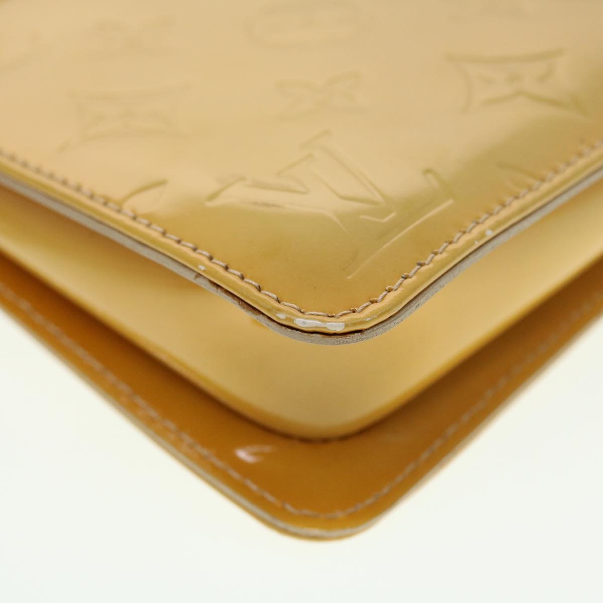 LOUIS VUITTON Monogram Vernis Lexington Accessory Pouch Beige M91010 45180