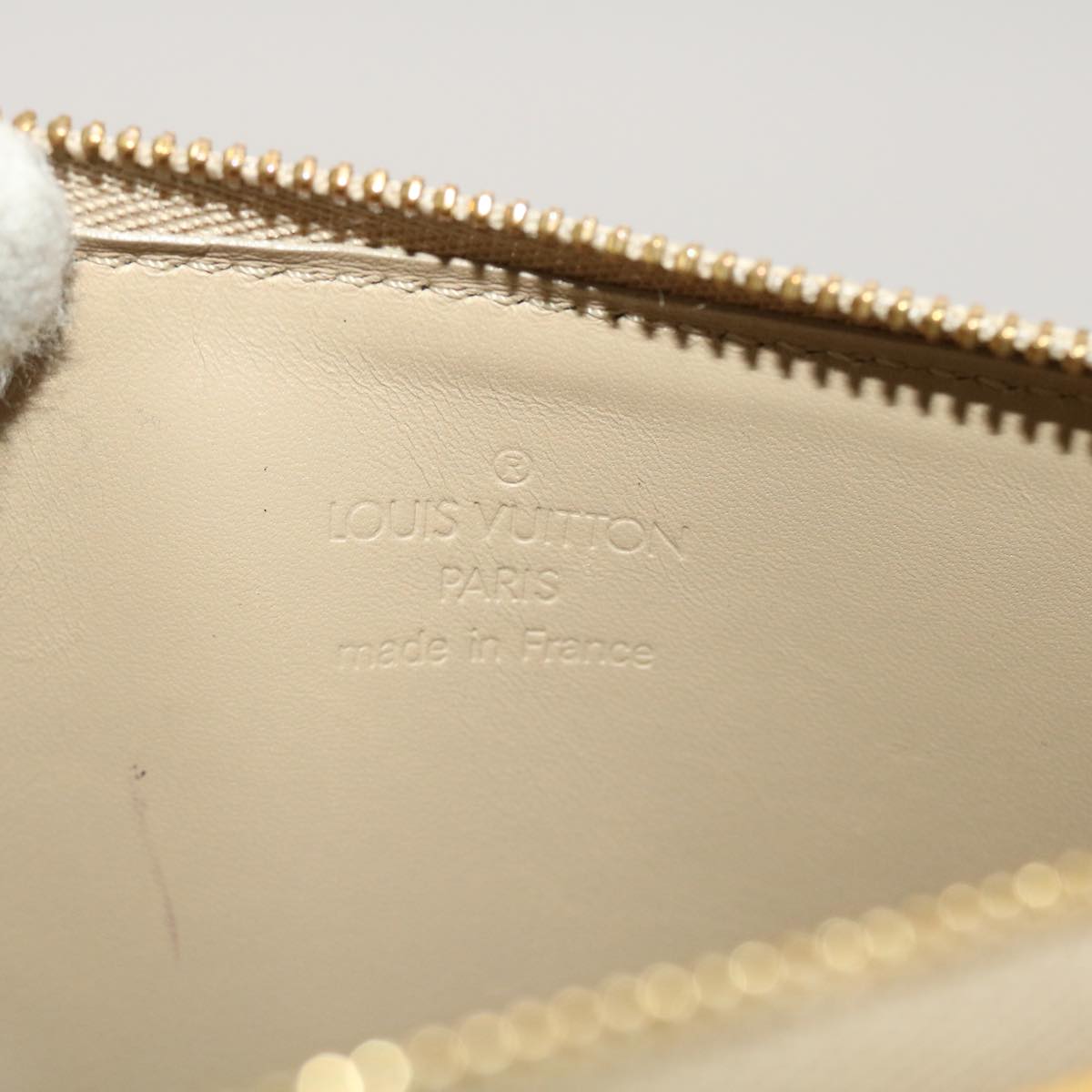 LOUIS VUITTON Monogram Vernis Lexington Accessory Pouch Beige M91010 45180