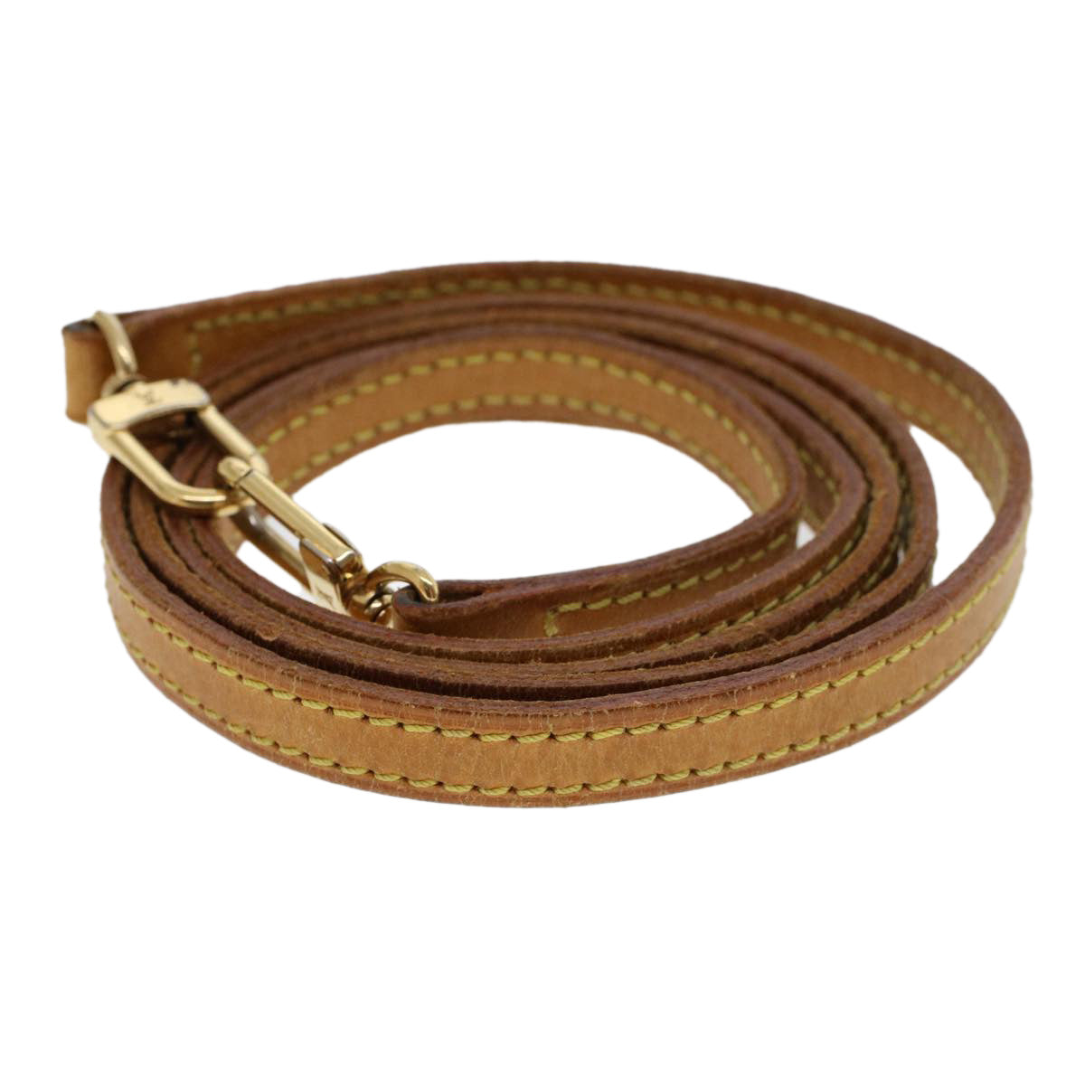 LOUIS VUITTON Shoulder Strap Leather 47.2"" Beige LV 45198