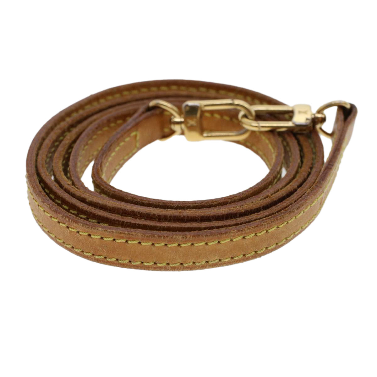 LOUIS VUITTON Shoulder Strap Leather 47.2"" Beige LV 45198