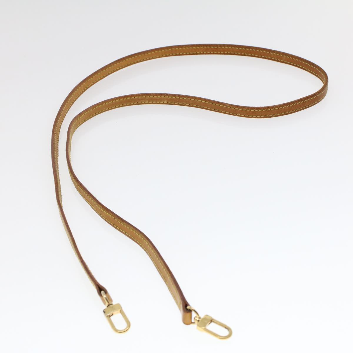 LOUIS VUITTON Shoulder Strap Leather 47.2"" Beige LV 45198