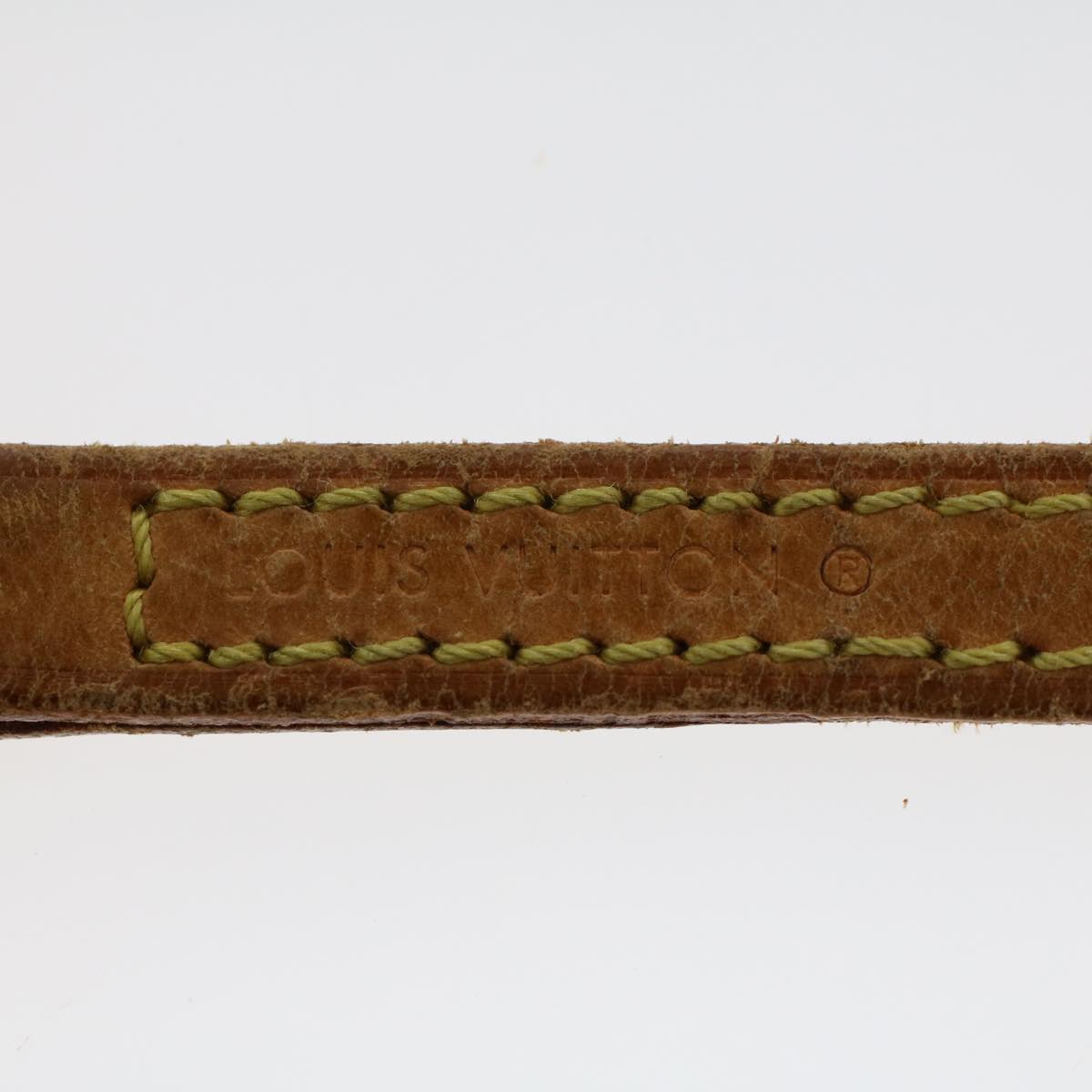 LOUIS VUITTON Shoulder Strap Leather 47.2"" Beige LV 45198
