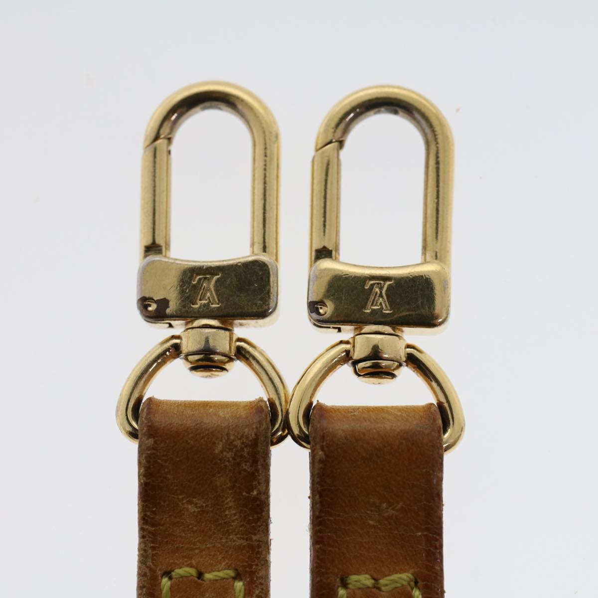 LOUIS VUITTON Shoulder Strap Leather 47.2"" Beige LV 45198