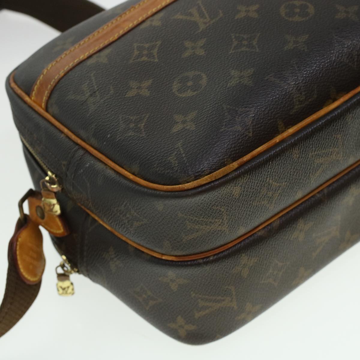 LOUIS VUITTON Monogram Reporter PM Shoulder Bag M45254 LV 45218