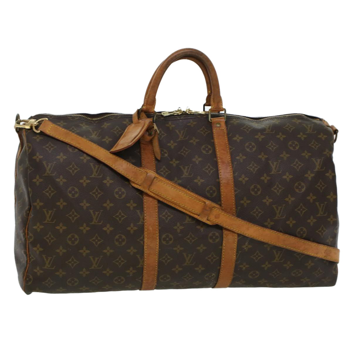 LOUIS VUITTON Monogram Keepall Bandouliere 55 Boston Bag M41414 LV 45230